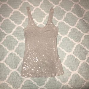 Express cream sequin XS tank